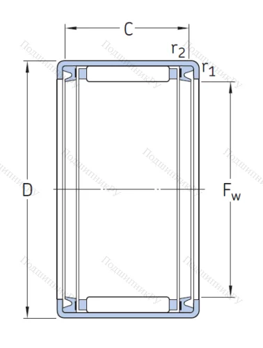 Игольчатый подшипник HK 2530 2RS от производителя  SKF Игольчатый подшипник HK 2530 2RS от производителя  SKF