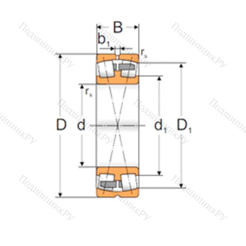 Подшипник роликовый радиальный самоцентрирующийся 22220 MBW 33