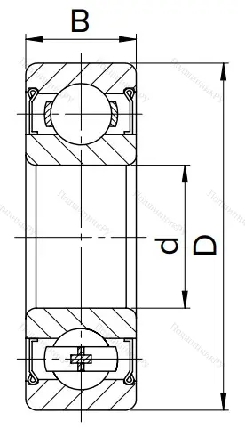 Шариковый однорядный подшипник 1000802 ZZ (6802 ZZ) в Волжском