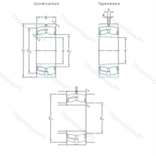 Подшипник роликовый радиальный самоцентрирующийся 24030CC/W 33 от производителя  SKF