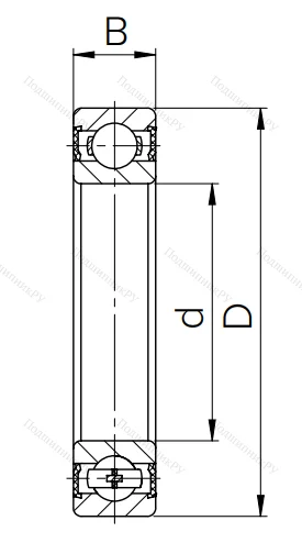 Шариковый однорядный подшипник 180218 (6218 2RS) в Волжском