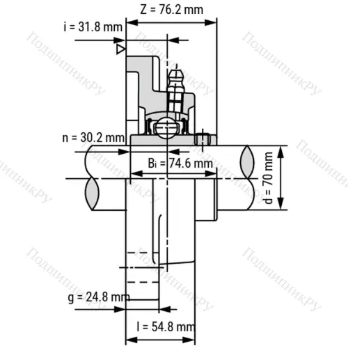 Подшипниковый узел SS-UCF 214 - Вал: 70 мм от производителя  LPZ