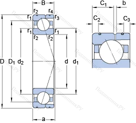 Подшипник 7010 ACD/HCP 4AL