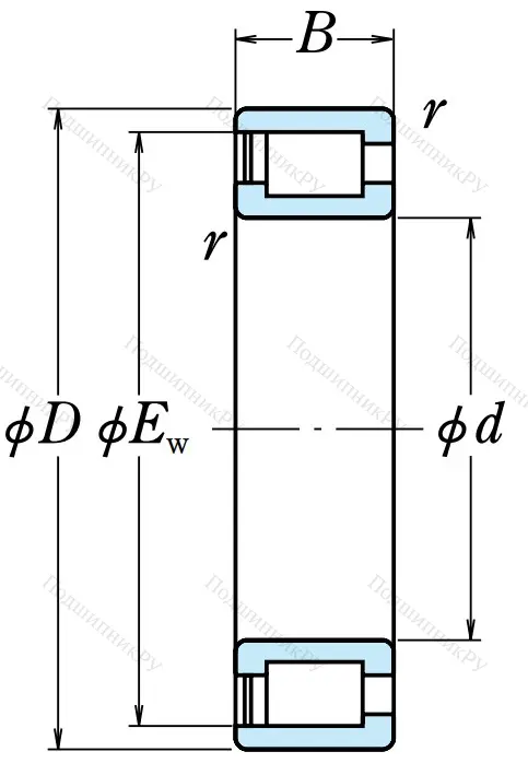 Роликовый цилиндрический подшипник