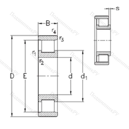 Подшипник роликовый радиальный N 211-E-M 6