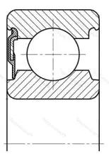 Подшипник  160205 (6205-RS) размер 25x52x15