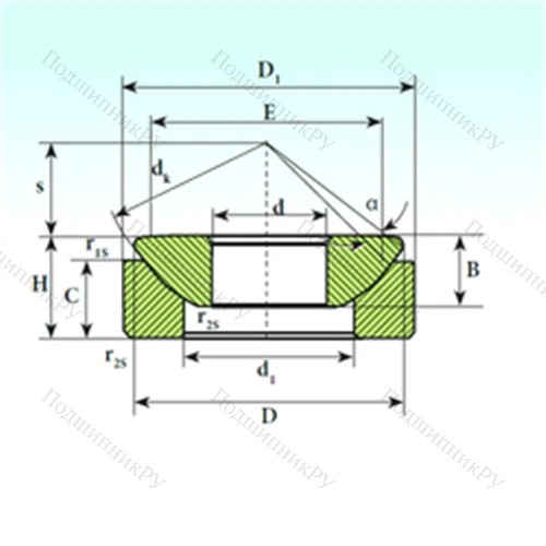 Подшипник скольжения сферический GX 30 CP