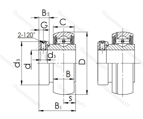 Корпусный подшипник SA 205 (AEL 205) 9TREIAM9DX в Волжском