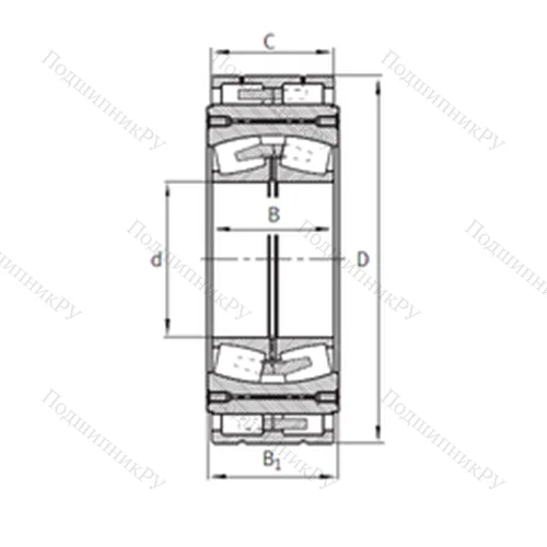 Подшипник роликовый радиальный самоцентрирующийся Z-562659.04.DRGL от производителя  FAG