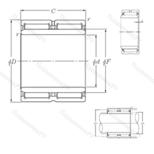 Подшипник игольчатый радиальный NA 6906R