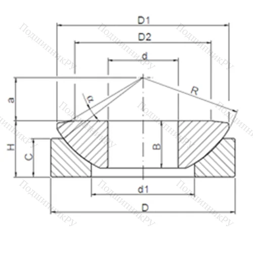 Подшипник скольжения сферический GW 040 от производителя  CX