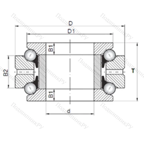 Подшипник шариковый упорно-радиальный 234456