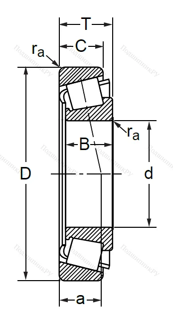 Конический роликовый подшипник 6-7610 (32310) в Волжском