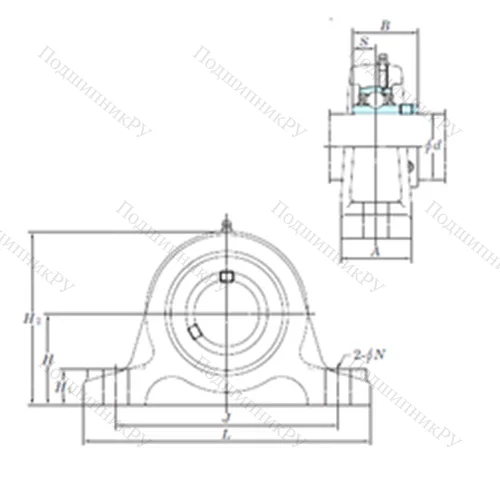 Подшипниковый узел шариковый радиальный UCIP 209-28
