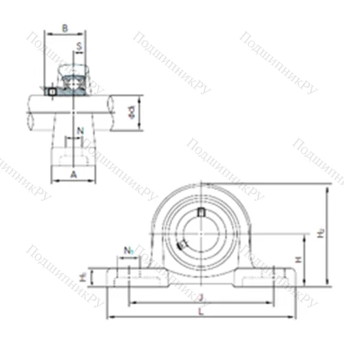 Подшипниковый узел шариковый радиальный BLLP 4J