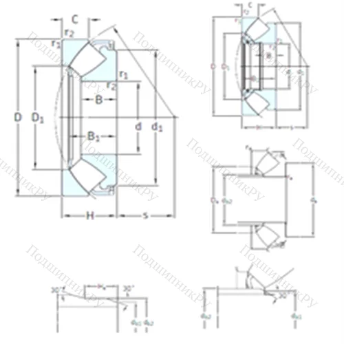 Подшипник роликовый упорно-радиальный 292/500 от производителя  SKF