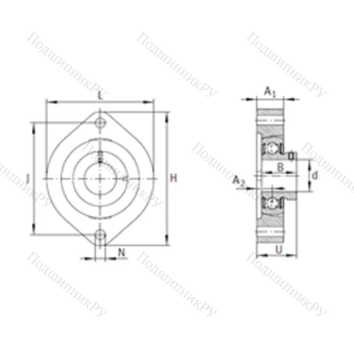 Подшипниковый узел шариковый радиальный FLCTEY 20