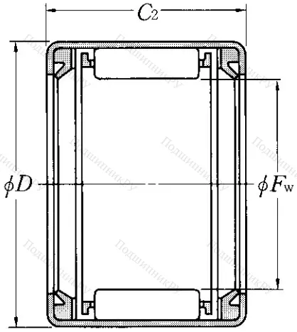 Игольчатый подшипник HK 1616 LL от производителя  NTN