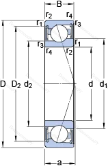 Подшипник S 71920 CE/HCP 4A