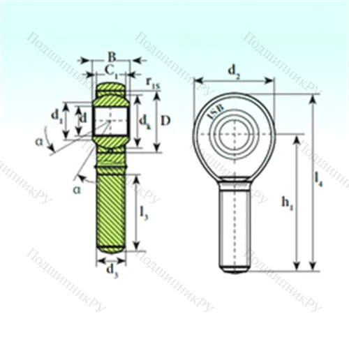 Подшипник скольжения сферический TSM 30 C от производителя  ISB