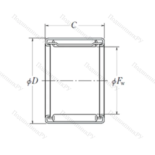 Подшипник игольчатый радиальный FJ-1412