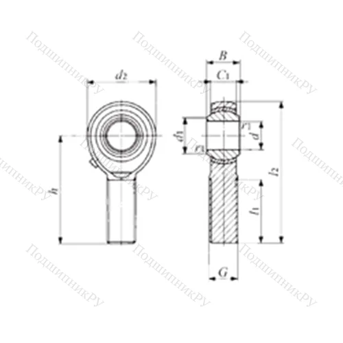 Подшипник скольжения сферический POS 3