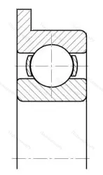 Подшипник  1840003 размер 3x6x2 от производителя  ГПЗ-8