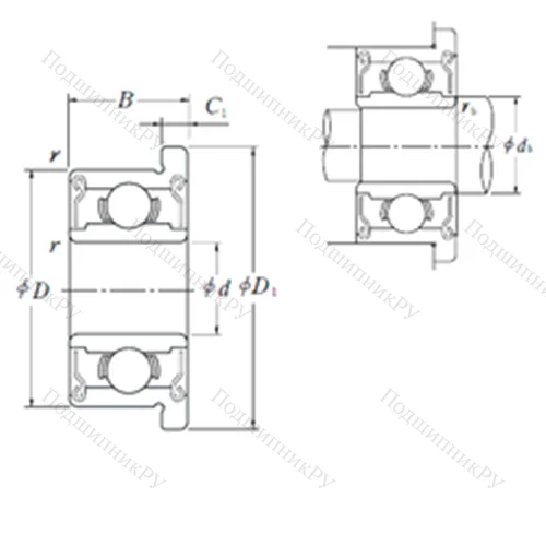 Подшипник шариковый радиальный F 694ZZ от производителя  NSK