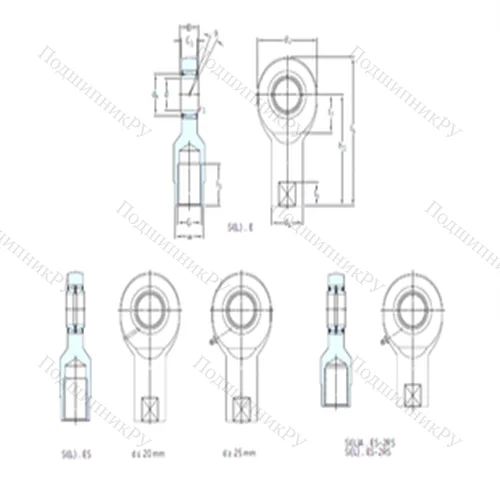 Подшипник скольжения сферический SI 17ES от производителя  SKF