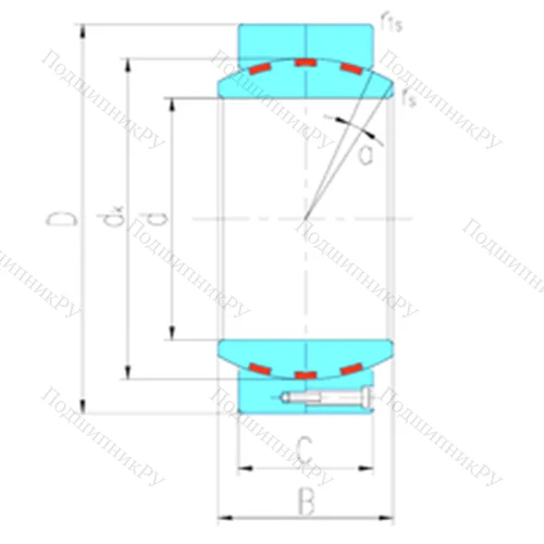 Подшипник скольжения сферический GEH 600HF/Q
