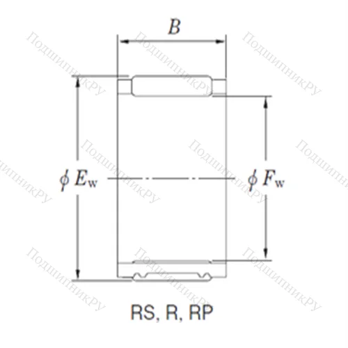 Подшипник игольчатый радиальный RS 20/17