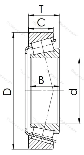 Конический роликовый подшипник 33220 (3007220) в Волжском