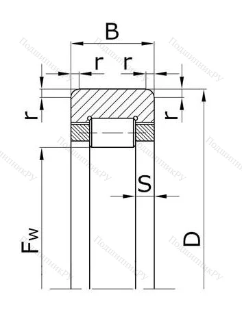 Цилиндрический роликовый подшипник 292204 КМ (RNU 204) в Волжском