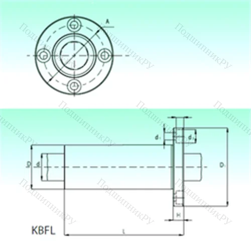 Подшипник шариковый линейный KBFL 12 от производителя  NBS