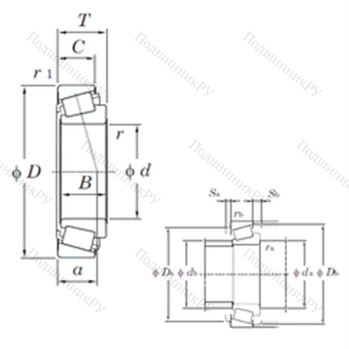 Подшипник роликовый радиально-упорный 19150R/19282 от производителя  KOYO Подшипник роликовый радиально-упорный 19150R/19282 от производителя  KOYO