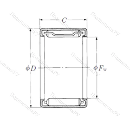 Подшипник игольчатый радиальный FJL-1510L