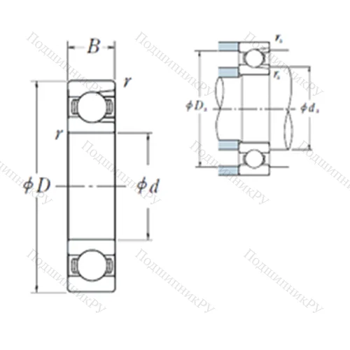 Подшипник шариковый радиальный