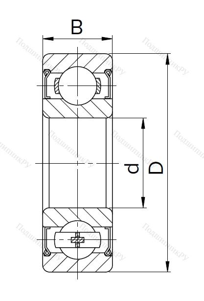 Миниатюрный шариковый подшипник 80026 T (626 ZZT) в Волжском