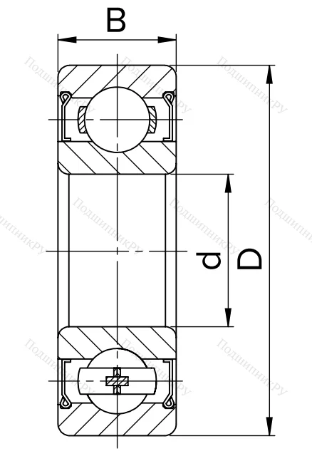 Миниатюрный шариковый подшипник 80019 (609 ZZ) 69PP62SBT9 в Волжском
