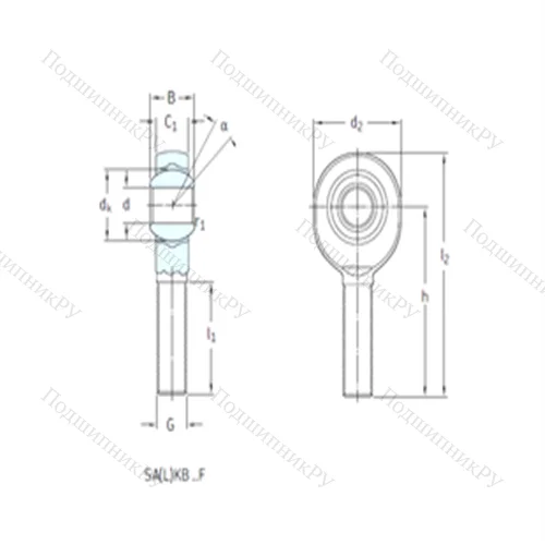 Подшипник скольжения сферический SAKB 10F