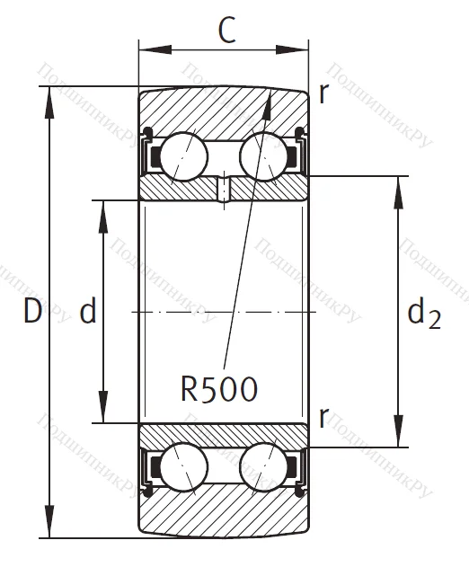 Подшипник LR 5207 X 2Z TVH XL от производителя  INA