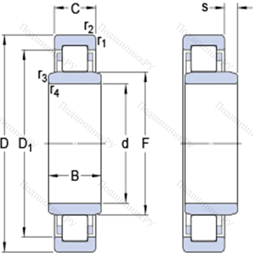 Однорядные цилиндрические роликоподшипники NUB 217 ECJ от производителя  SKF Однорядные цилиндрические роликоподшипники NUB 217 ECJ от производителя  SKF