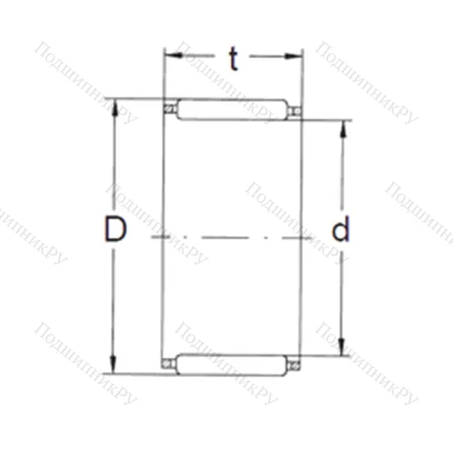 Подшипник игольчатый радиальный K 30X 38X 18