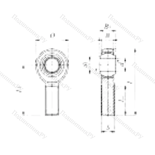 Подшипник скольжения сферический POSB 2,5