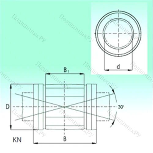 Подшипник шариковый линейный KN 3068 от производителя  NBS