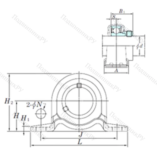Подшипниковый узел шариковый радиальный SAPP 203