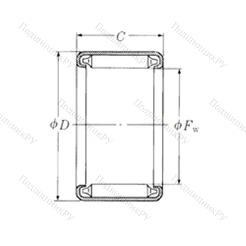 Подшипник игольчатый радиальный F-1720