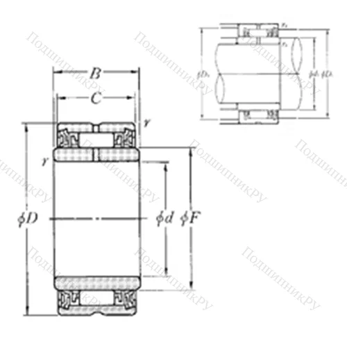 Подшипник игольчатый радиальный NA 4907LL