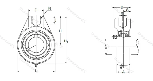 Подшипниковый узел UCHA 210 (UCHB 210) в Волжском