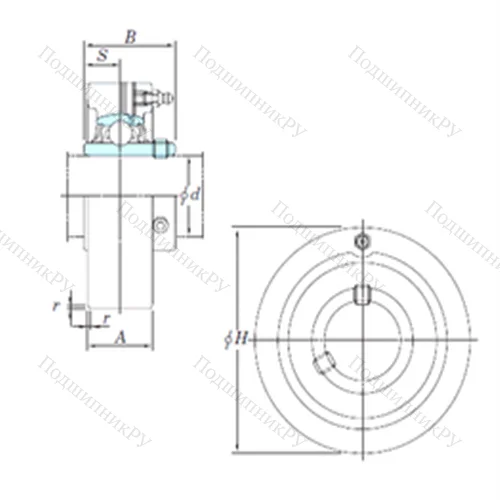 Подшипниковый узел шариковый радиальный UCCX 11-35